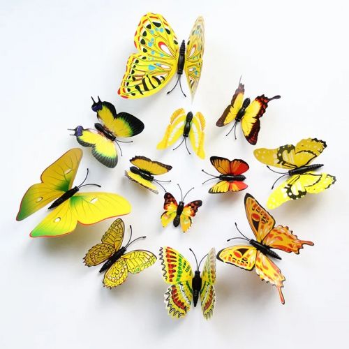 motýlci s magnetem žlutý mix