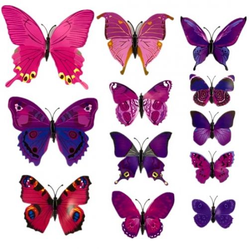 Motýlí magnety-fialový mix_12ks