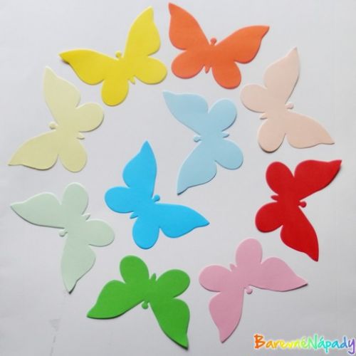 papírový motýl mix barev