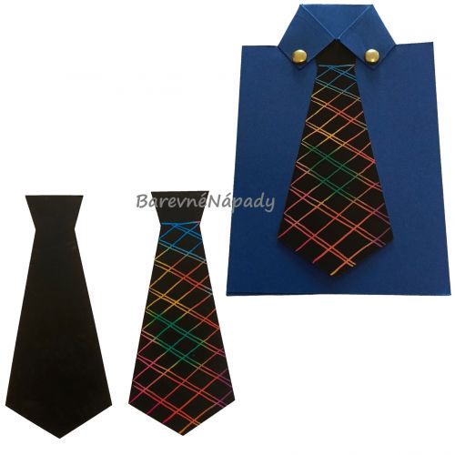 vyškrabávací obrázek kravata + inspirace na košili BarevnéNápady