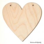 Velké dřevěné srdce závěsné