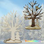 Zimní strom dřevěný - kreativní sada