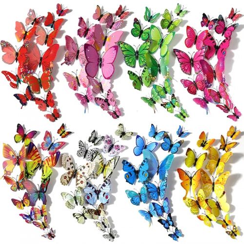 Barevní motýli s magnetem_různé mixy