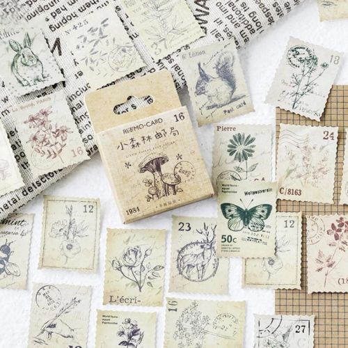 Dekorativní samolepky - vintage známky