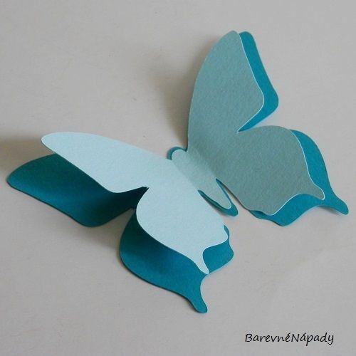 3D motýlek 2barevný