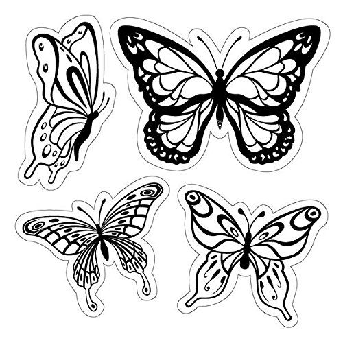4 motýlci_silikonová razítka