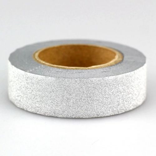 Třpytivá lepící páska - stříbrná
