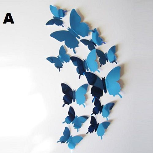 dekorace_motýlková metalická_A-modrá