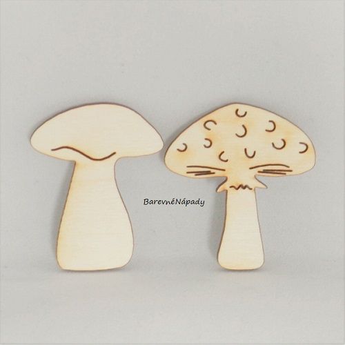 dřevěné výřezy houby