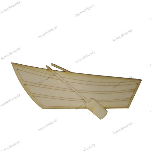Dřevěný výřez - loďka - pramice