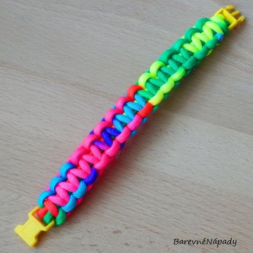 Duhový náramek paracord_5.JPG