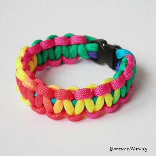 Duhový náramek paracord_7.JPG