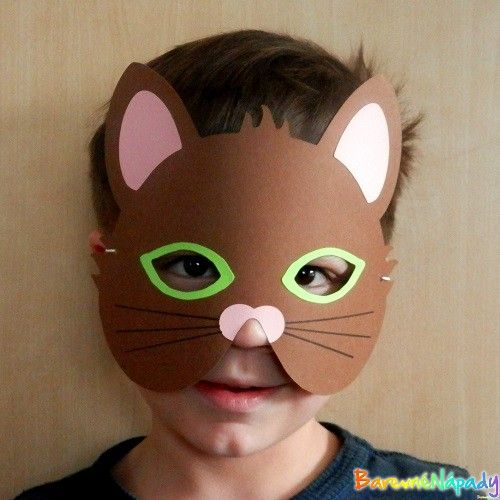 karnevalová maska_kočka hnědá_a