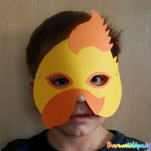 karnevalová maska_kuře žluté_a