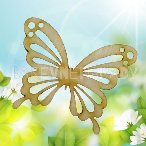 motýlek vyřezávaný dřevěný