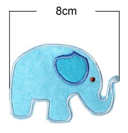 nažehlovací slon modrý_rozměr