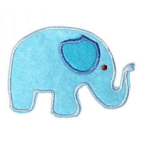 nažehlovací slon modrý