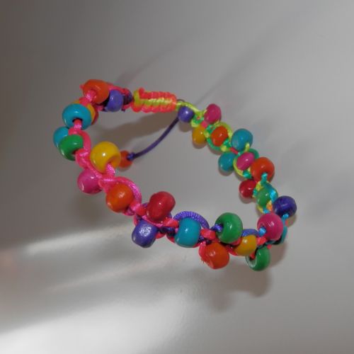 Shamballa náramek dřevěnkový