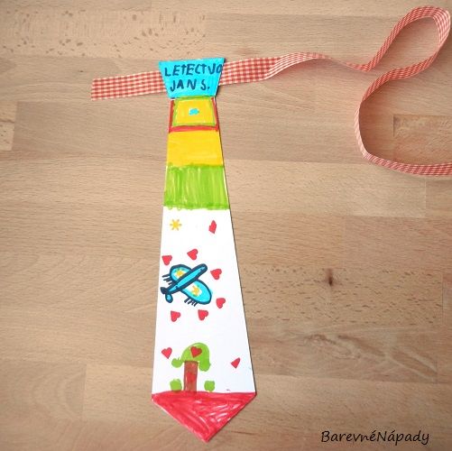 papírová kravata_tvoření pro děti