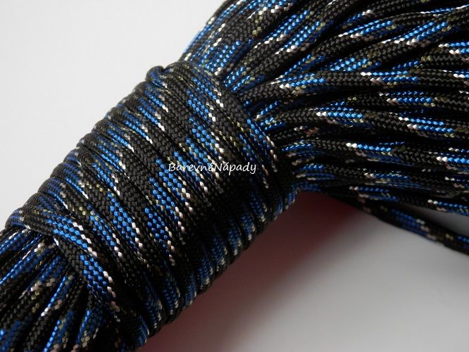 Paracord šňůra 4mm 181 černomodrá