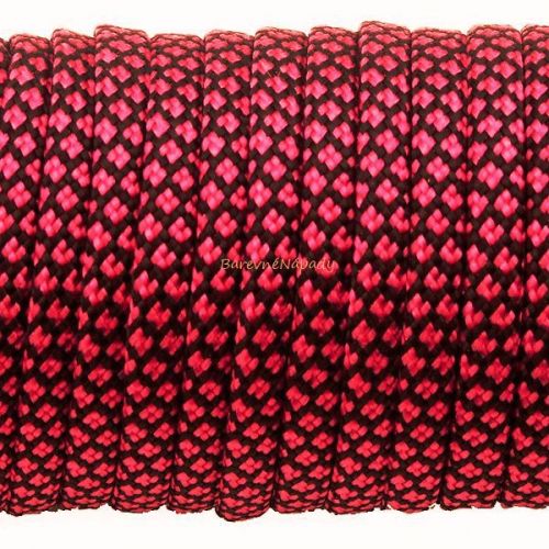 Paracord šňůra černočervená_153