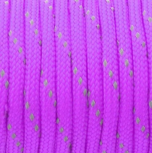 Paracord šňůra fialová reflexní_detail