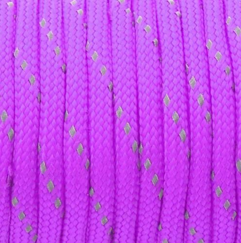 Paracord šňůra fialová reflexní_detail