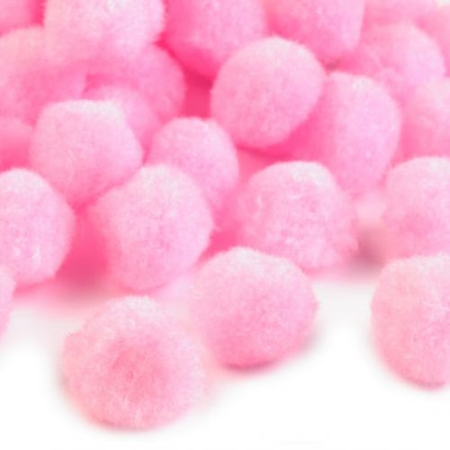 pom pom chlupaté kuličky 20mm_růžové