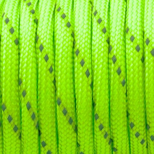 Reflexní paracord šňůra_neonově zelená