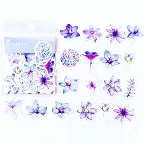 Samolepky květiny - fialový mix