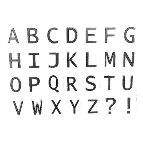 silikonová razítka velká abeceda