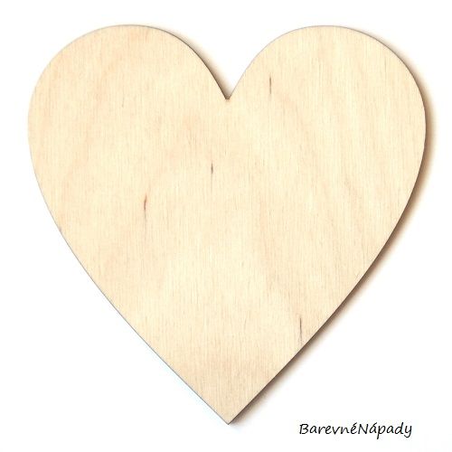 srdce dřevěné velké