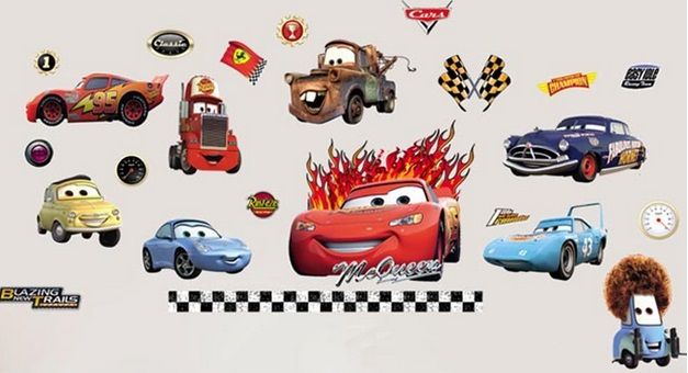 střední samolepky CARS