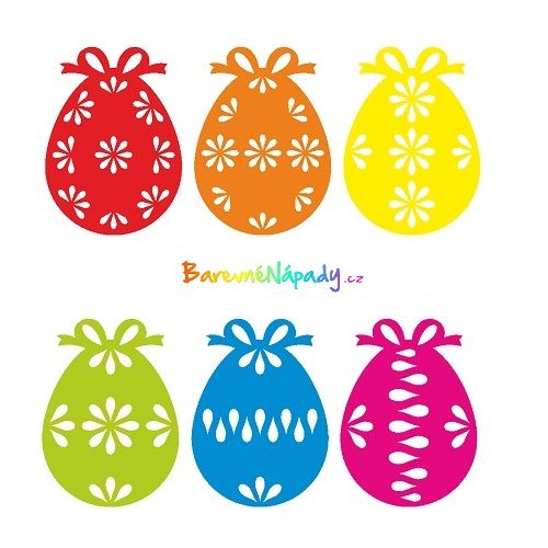 velikonoční vajíčka barevná