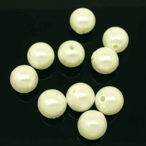 voskované korálky perlově bílé_10mm