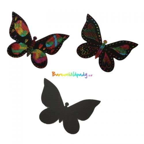 vyškrabávací obrázky motýlek