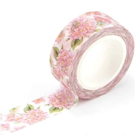 washi páska 15mm_růžové květy