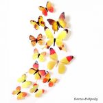 3D motýlci_žlutý mix_samolepící