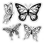 Silikonová razítka - 4 motýlci