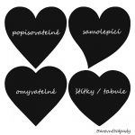 Popisovatelné štítky - 4 srdce