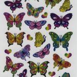 Samolepky třpytivé - motýlci