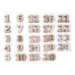 Dřevěná čísla na adventní kalendář