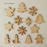 Dřevěné přívěsky - vánoční mix
