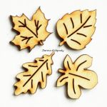 Listy dřevěné s žilkováním - 4 tvary