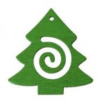 Dřevěný stromeček - zelený
