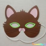 Karnevalová maska kočka - hnědá