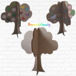 3D listnatý strom z lepenky