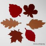 Listy červenohnědé - 18ks mix