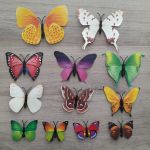 Barevní motýli s magnetem - 12ks