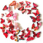 Barevní motýli s magnetem - 12ks